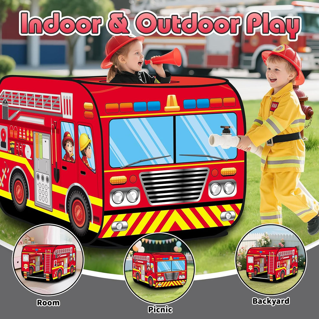 deAO Faltbares Spielzelt - Kinderspielhaus Indoor Outdoor Spielspielzeug (Rot)