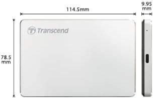 Transcend 2TB USB 3.1 Gen 1 USB Type-C StoreJet 25C3S SJ25C3S externe Festplatte TS2TSJ25C3S, 2TB