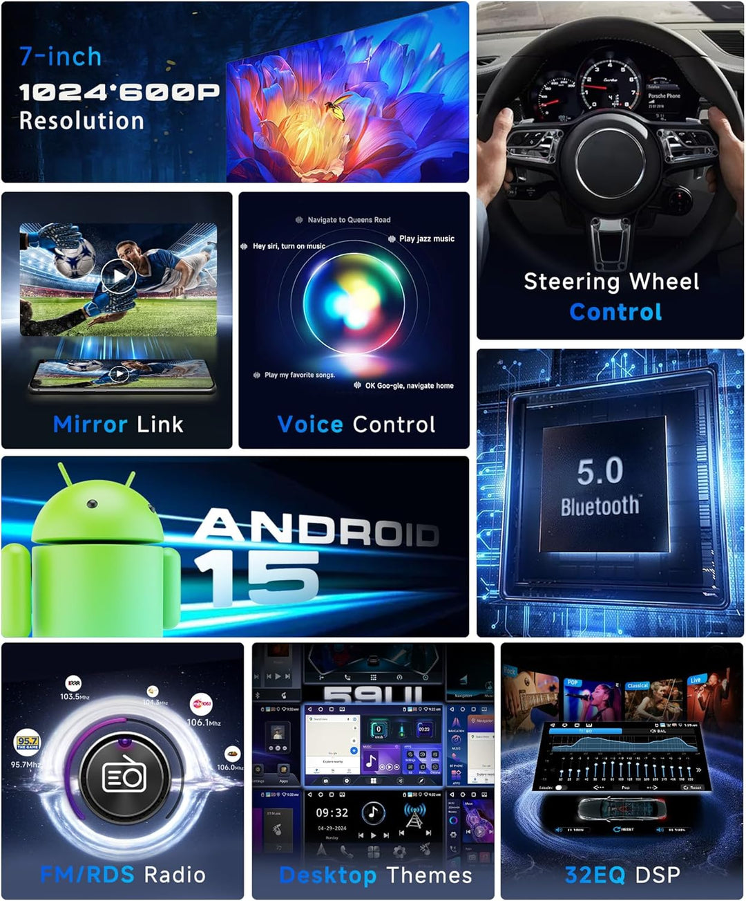DAB/DAB+ 4G+64G Autoradio Android 15 für VW Golf 5 6 Passat Jetta Caddy EOS T5 Tiguan Touran CC Polo