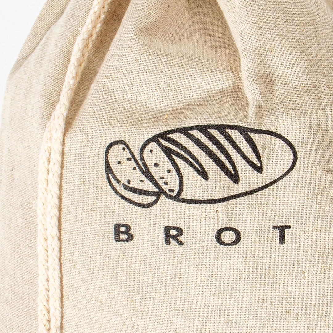 Theo&Cleo Leinen Brotbeutel Aufbewahrung Frischhalten, Leinenbeutel für Brot, Bread Bag, Brotaufbewa