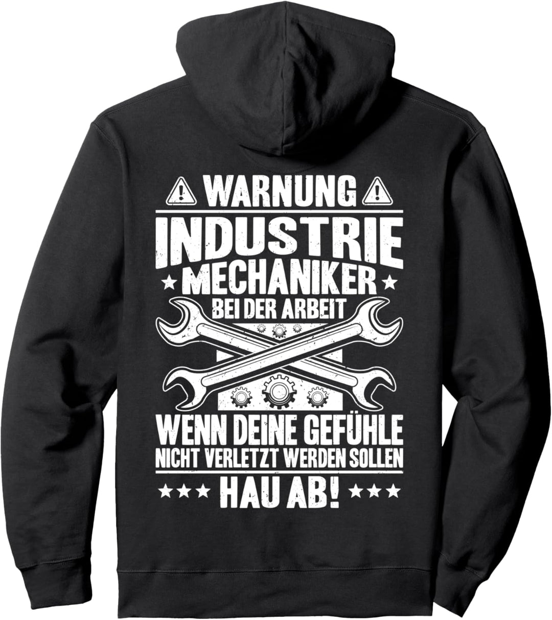 Bei Der Arbeit Industriemechaniker Pullover Hoodie