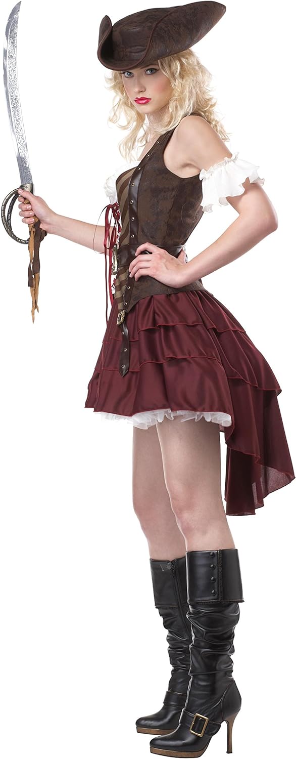 California Costumes Sexy Draufgänger Pirat SeeStraftäterin Damen Kostüm Fasching Karneval Verkleidun