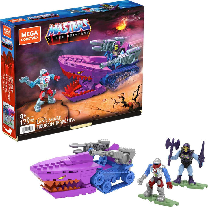 MEGA HDK07 - Construx Masters of The Universe Land Shark Kampfwagenbausatz, Motu, Bauspielzeug für K