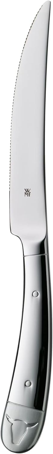 WMF Steakmesser Set 6-teilig, Pizzamesser, Cromargan Edelstahl poliert, Wellenschliff, spülmaschinen