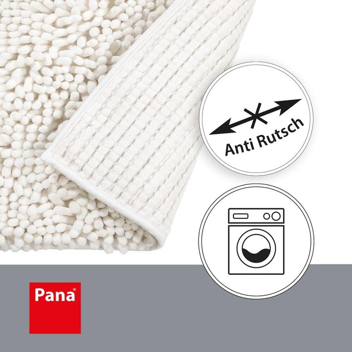 PANA Chenille Badematte in versch. Farben und Grössen • Badteppich aus weichen Fasern • saugstark &amp;