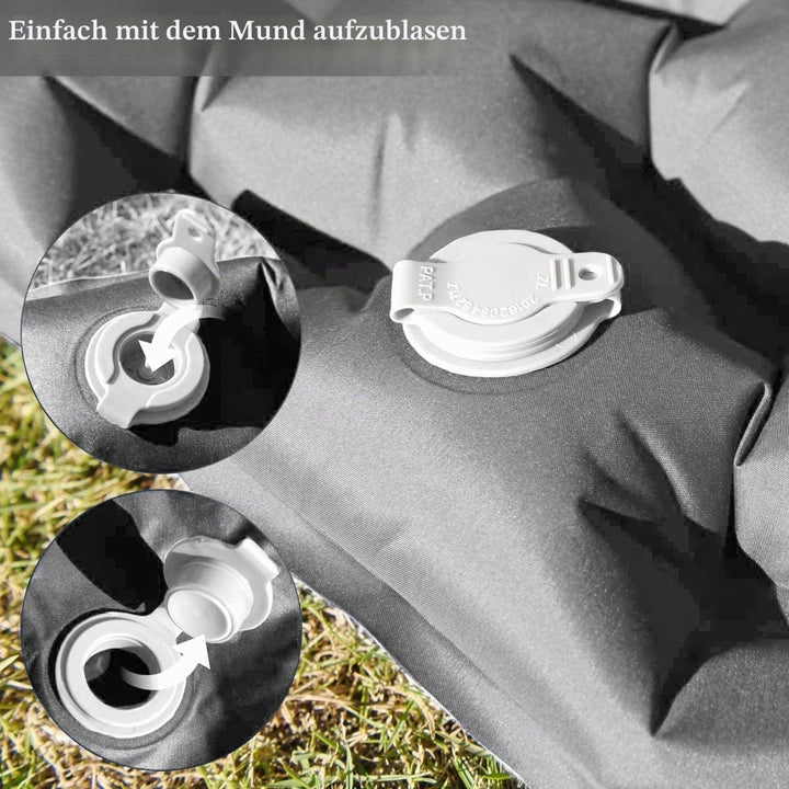 Isomatte Camping, Ultraleichte Aufblasbare Isomatte mit Kissen, wasserdichte und Feuchtigkeitsbestän