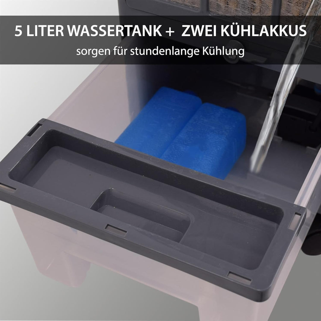 Syntrox Mobiler Luftkühler mit Wasser Soft | Luftbefeuchter | Verdunstungskühler, 80 Watt, 5 Liter K