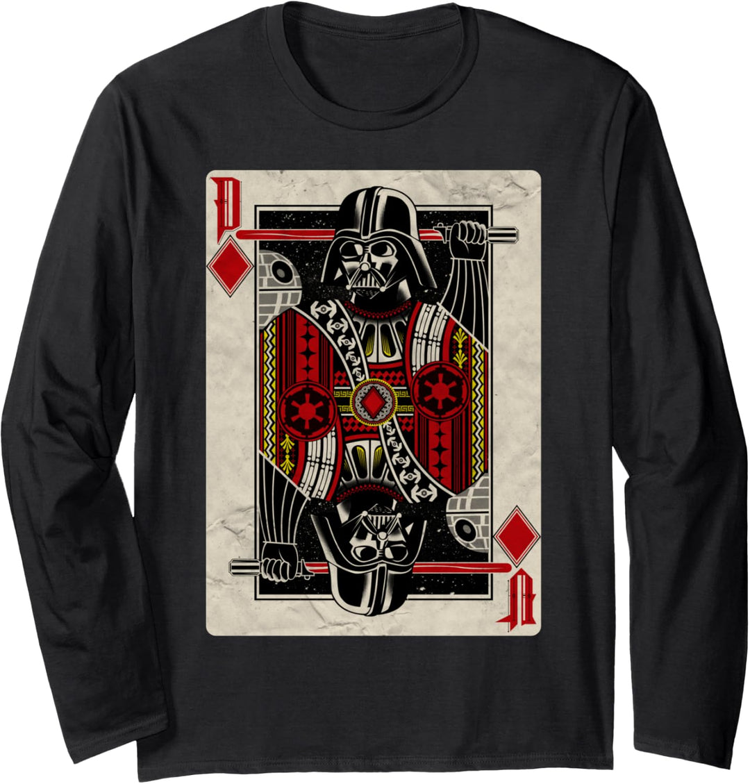 Star Wars Darth Vader Reversed Card Poster Langarmshirt