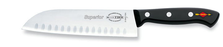 F. DICK Santoku, Küchenmesser, Superior (Messer mit Klinge 18 cm, X55CrMo14 Stahl, nichtrostend, 56°