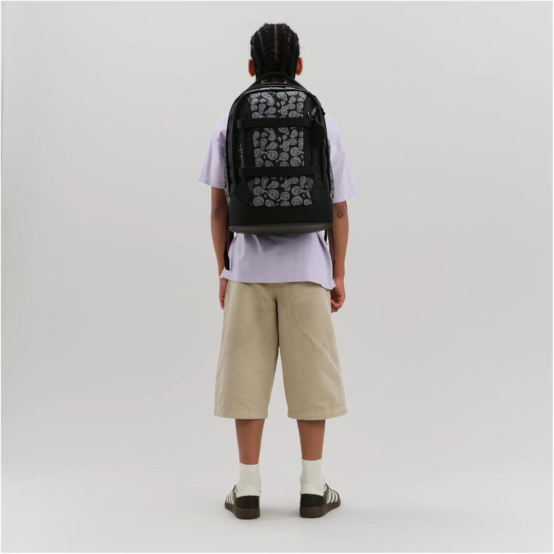 Satch Pack Set Set 4 teilig ab 5. Klasse ergonomisch 30L Stauraum mit Schlamperbox Trinkflasche Spor