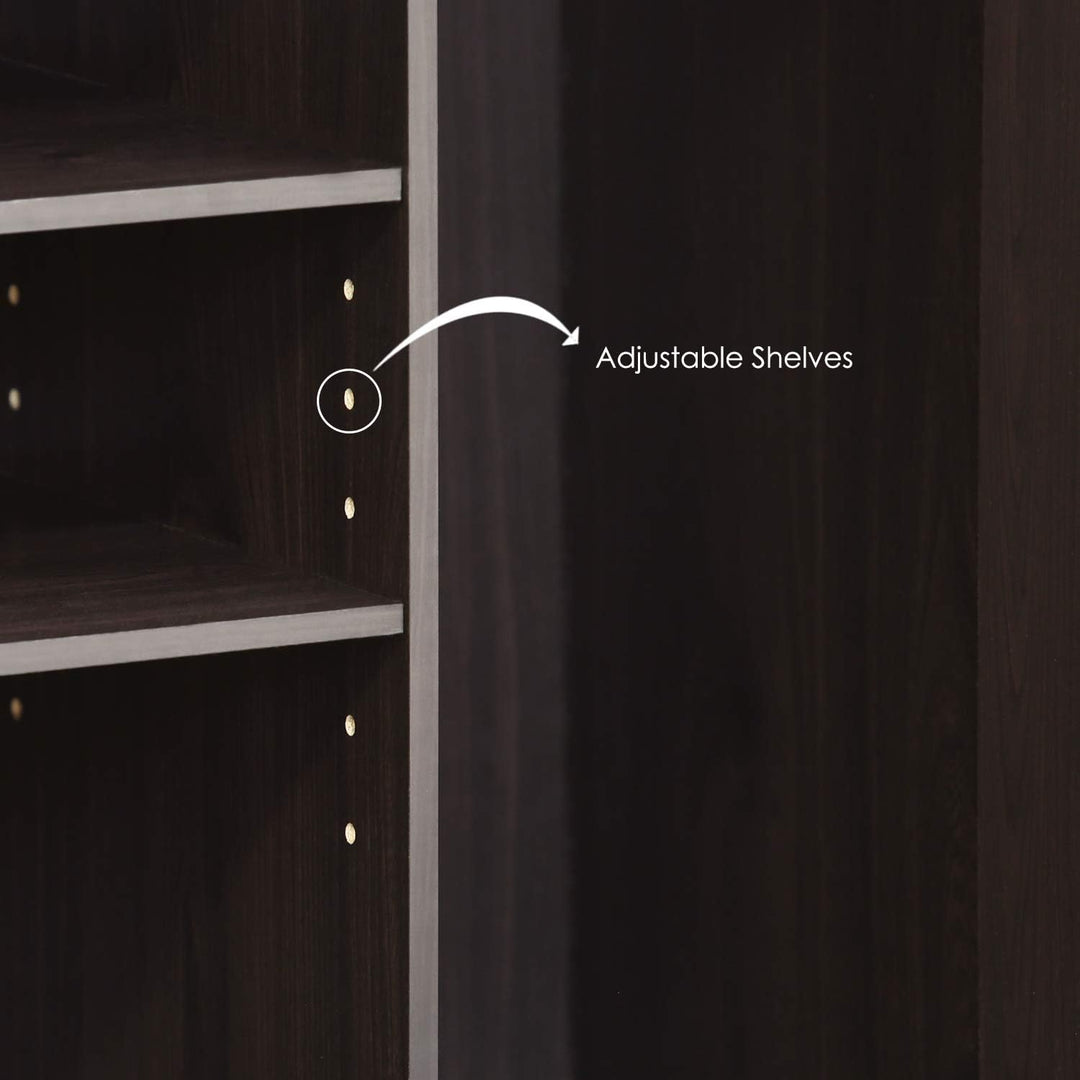 Furinno Econ TV Stand Unterhaltungszentrum, Espresso, 106.9 (Breite) x 57.9 (Höhe) x 34.3 (Tiefe) cm