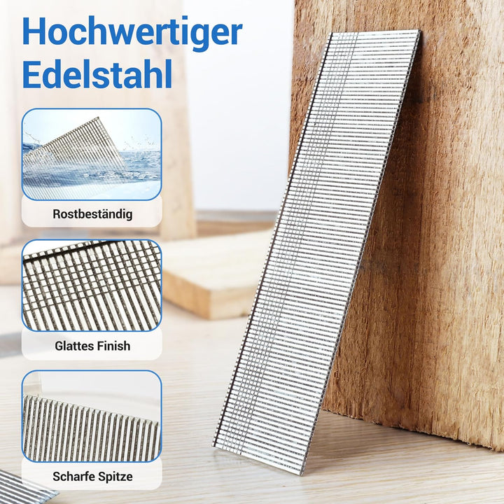 meite Edelstahl Stauchkopfnägel 18GA / 32 mm, Tackernägel 32mm Edelstahl 304 18GA Nägel für Druckluf