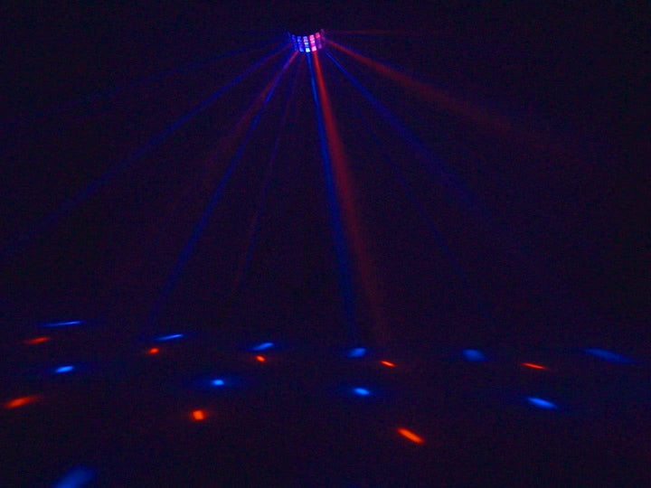 Eurolite LED Mini D-5 Strahleneffekt | Mini-Strahleneffekt mit LEDs in RGBAW | Musikgetaktet über ei