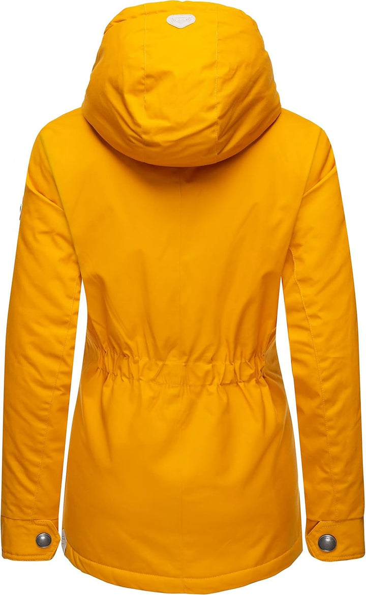 Ragwear Damen warme Winterjacke kurz mit Kapuze Monade XS-6XL M Curry22, M Curry22