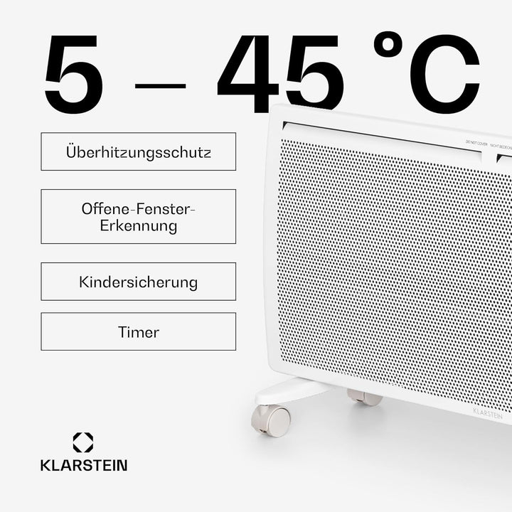 Klarstein Elektroheizung, Konvektor & Infrarotheizung Freistehend, Elektroheizung Energiesparend, Er