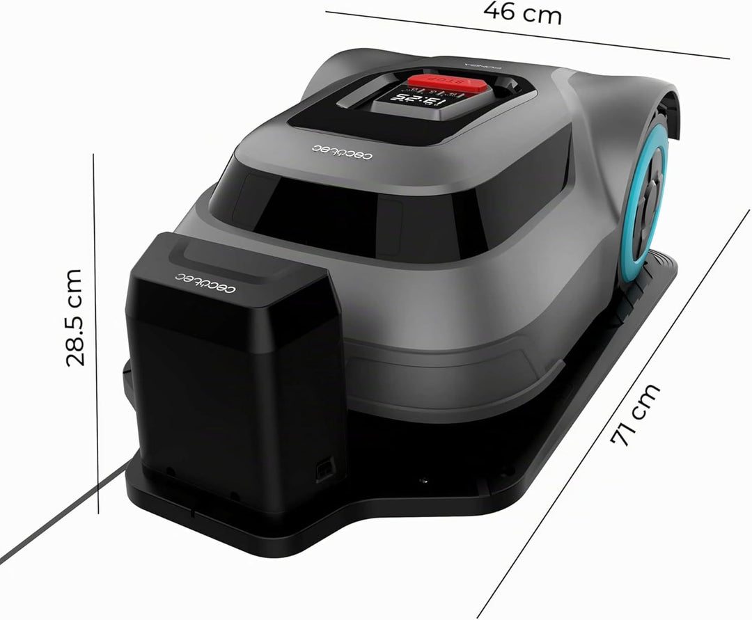 Cecotec Kabelloser Rasenmähroboter für 500m² Conga Grasshopper 500 Map Connected. Digitaler Brushles