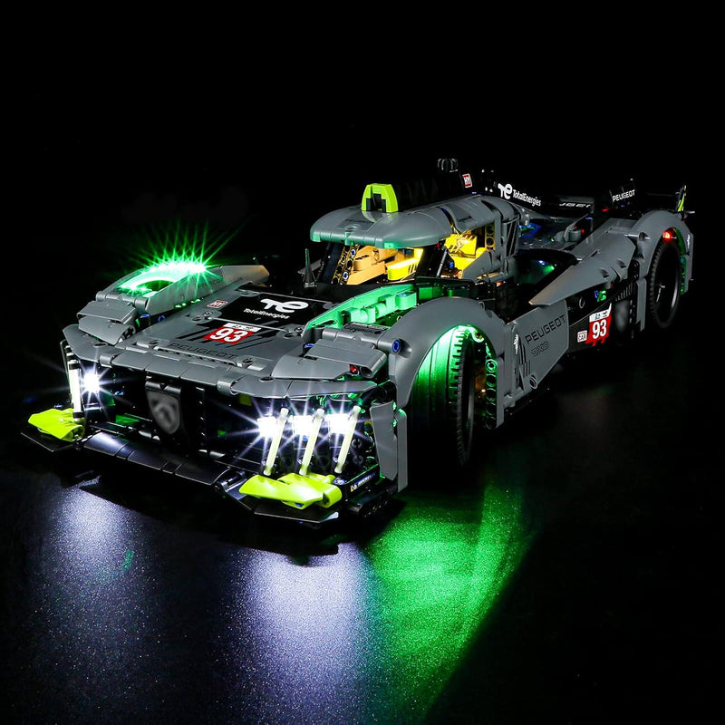 BRIKSMAX 42156 Led Licht für Lego Peugeot 9X8 24H Le Mans Hybrid Hypercar - Compatible with Lego Tec