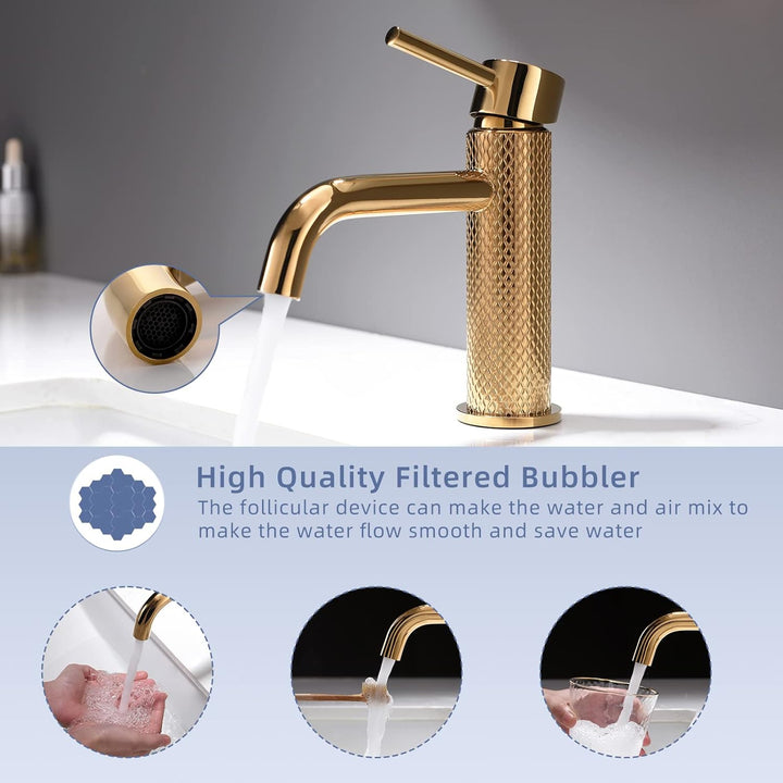 TIMACO Mischbatterie Bad Wasserhahn Badarmatur Waschtischarmatur Waschbeckenarmatur Waschbecken Bade