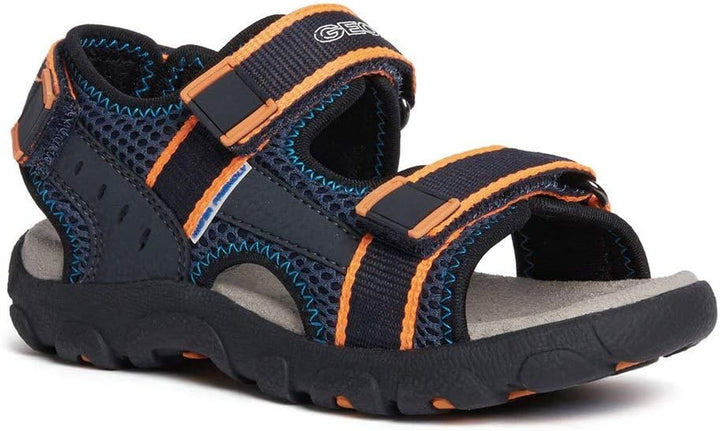 Geox Jungen Jr Sandal Strada A Open Toe Multifunktions-Sandalen mit perforierter Sohle für maximale