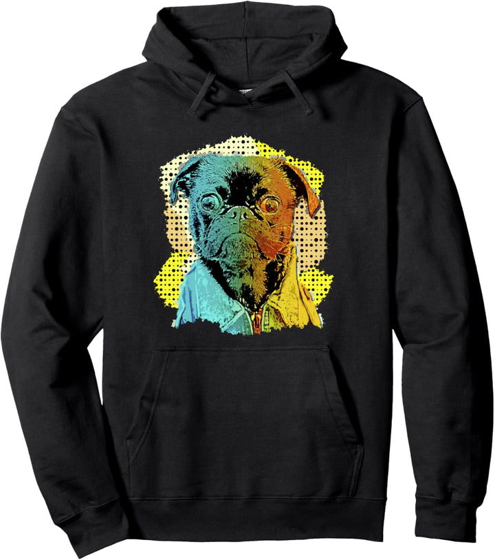 Niedliche Hunde Illustration für Mopsbesitzer Pullover Hoodie