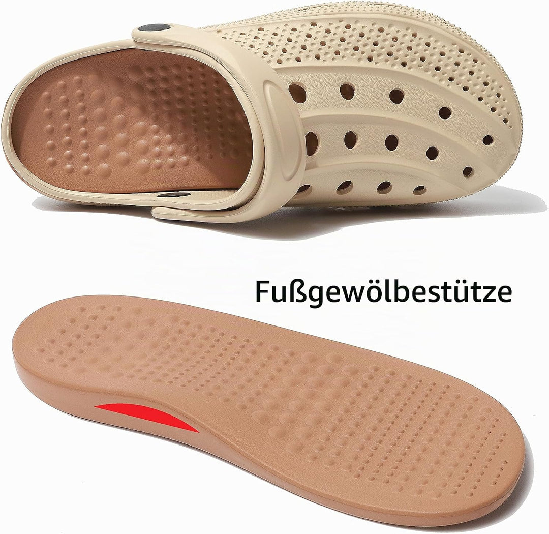 INMINPIN Clogs Herren Pantoletten Sommer Hausschuhe Damen rutschfest Atmungsaktiv Strand Sandalen Ga