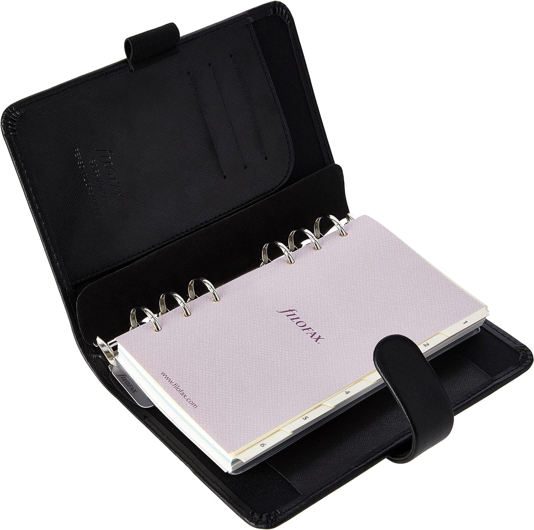 Filofax 22470 Saffiano Organiser, schwarz, schwarz