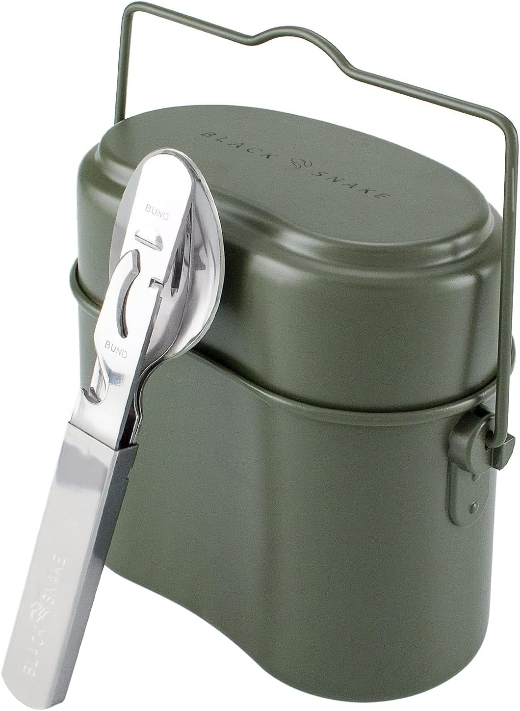 Black Snake Bundeswehr Essgeschirr Set Essbesteck BW Alu Kochgeschirr Edelstahl Tasse