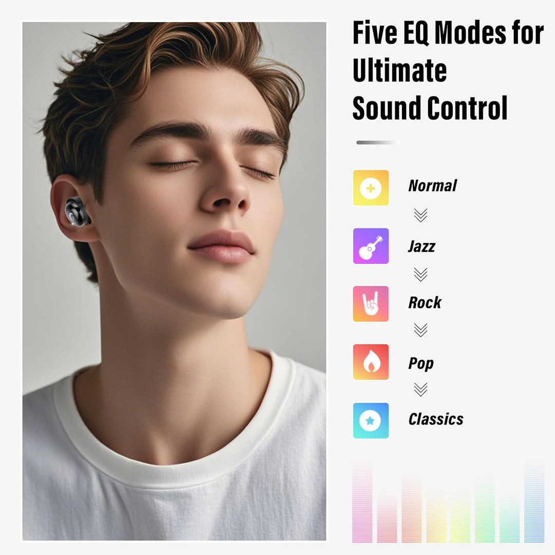 Bluetooth Kopfhörer, Mini 48 Std Schlafkopfhörer Bluetooth 5.4 mit Touchscreen, 2026 Neue in Ear Kop