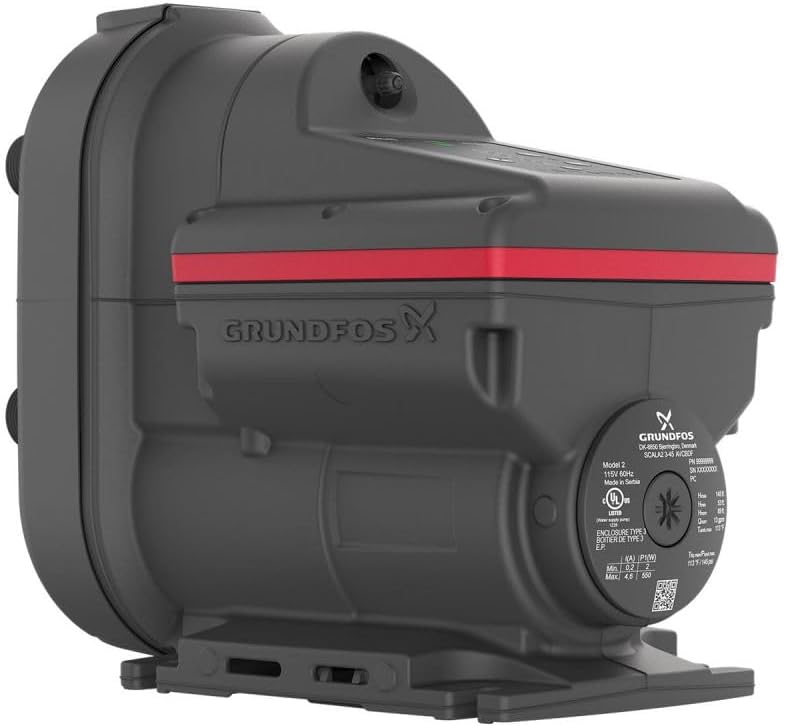 Grundfos SCALA2 Druckluftpumpe – Wasserpumpe, 0,55 kW, selbstansaugend bis zu 4 m³/h, einphasig, 220