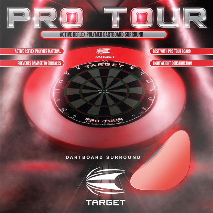 Target Darts Pro Tour bedruckter Wandschutz Rot, Rot