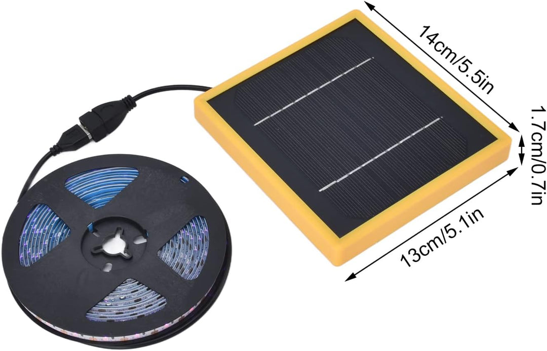 Solar Plant Grow Light Strips, 5 W LED Hoher Lichtstrom FöRdern das Wachstum, Solarpanel-Netzteil, L