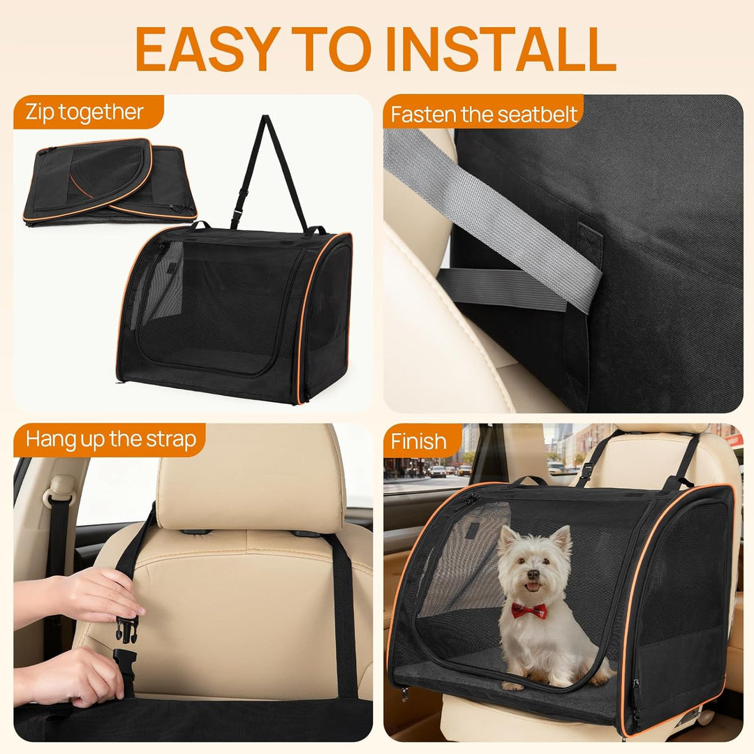Hunde Autositz Faltbare Transportbox für Reise, Hundetragetasche Katzentragetasche Pet Carrier Trans