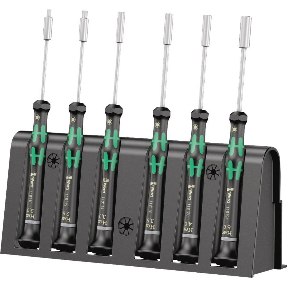 Wera Elektroniker-Schraubendrehersatz 2069/6 + Rack, 6-teilig, 05118158001