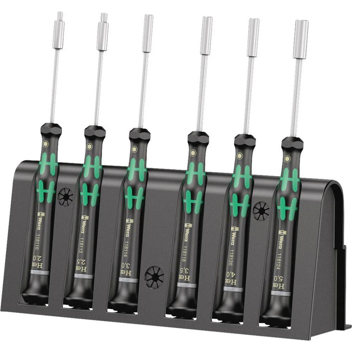 Wera Elektroniker-Schraubendrehersatz 2069/6 + Rack, 6-teilig, 05118158001