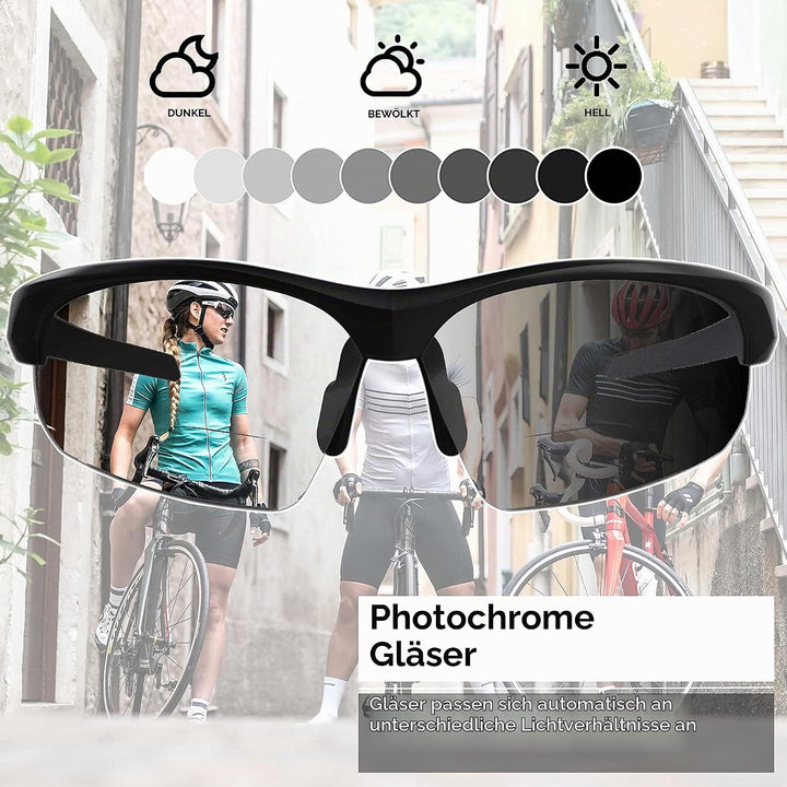 BBB Cycling Sportbrille mit Leseteil für Weitsichtige Sehstärke Sonnbrille mit Photochromatic Gläser