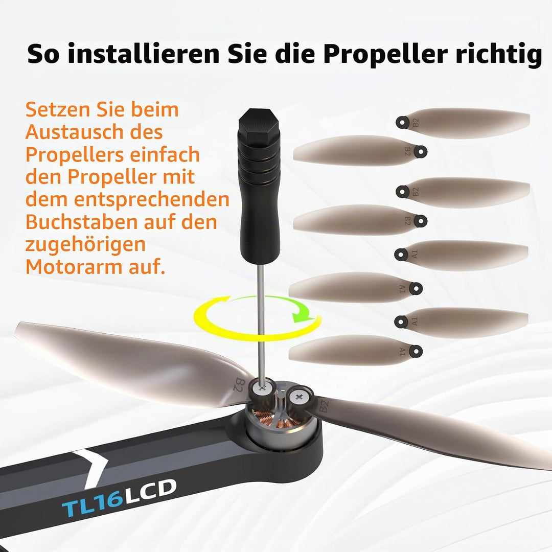 16 Stück Drohnen Propeller für TL16LCD Drohne Zubehör
