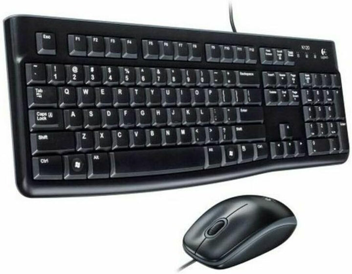 Logitech MK120 Kabelgebundenes Set mit Tastatur und Maus für Windows, Italienisches QWERTY-Layout -