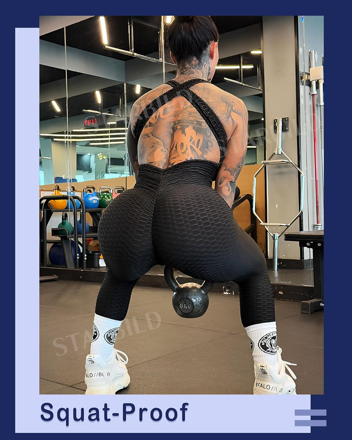 STARBILD Damen Yoga Jumpsuit Ärmellos Rückenfrei Eng Anliegender, Fitness Overall für Gym Workout, K