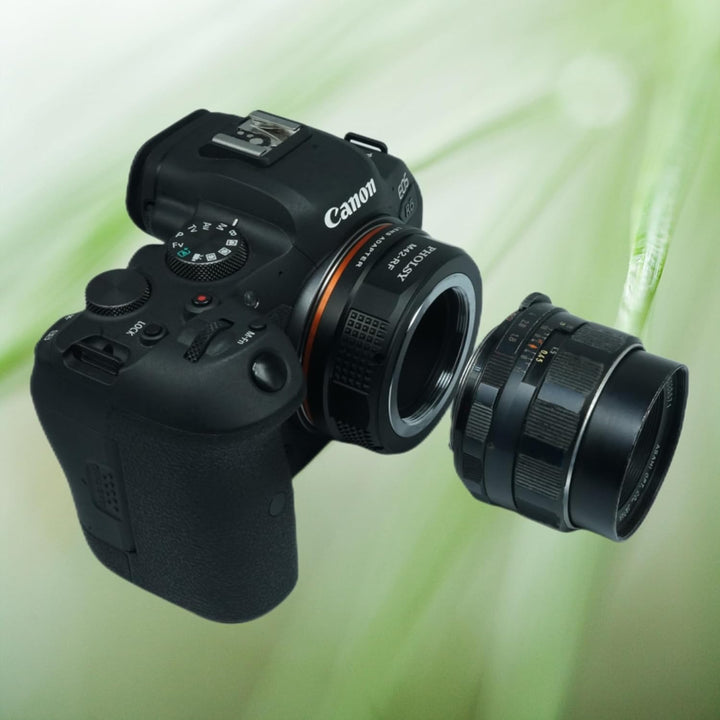 PHOLSY Manueller Objektivadapter: Kompatibel mit M42 Objektiv und Canon RF (EOS R-Type) Kameragehäus
