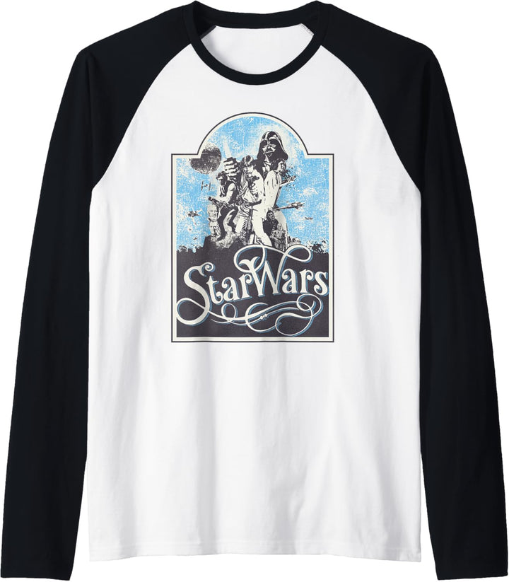 Star Wars Vintage Poster Logo Raglan