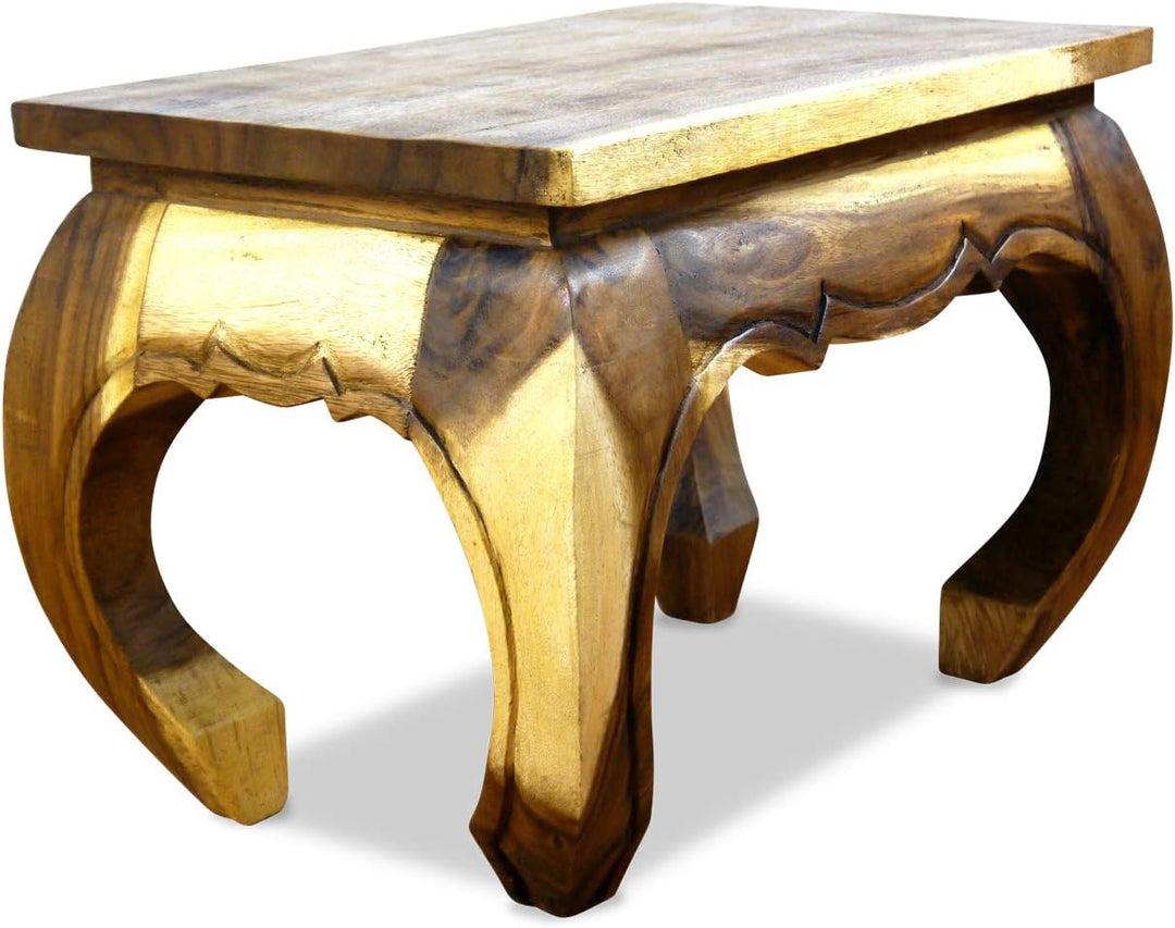 livasia Opiumtisch aus Suar-Holz, Beistelltisch, Couchtisch, Nachttisch, Massivholz Möbel
