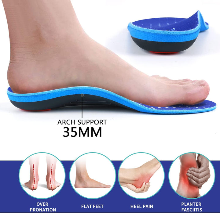 TOPSOLE Orthopädische Einlegesohlen, Plantar fasziitis Einlegesohle, Plattfuss Einlegen, Metatarsalg