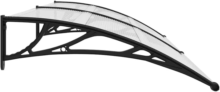vidaXL Türvordach 240×100 cm PC Haustürvordach Türdach Pultvordach Türvordach 240 x 100 cm Schwarz u