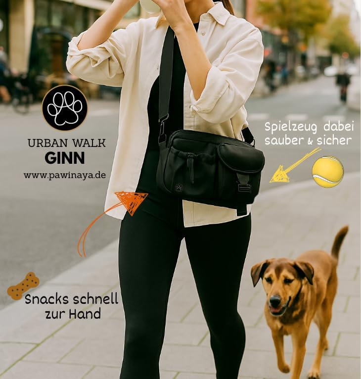 Urban Walk Gassitasche – Stilvolle & praktische Tasche für unterwegs | Stauraum, wasserabweisend, le