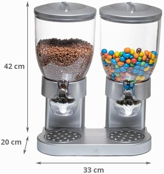 United Entertainment - Müslispender/Cerealienspender/Cornflakesspender/Doppel-Spender für Müsli, Cor