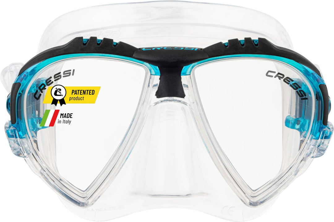 Cressi Matrix Tauchen Schnorcheln Maske Transparente/Aquamarin Einheitsgrösse Single, Transparente/A