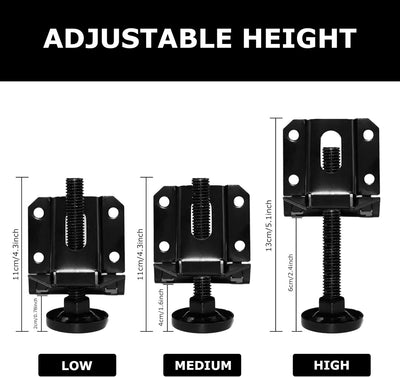 LOSCHEN]16PCS Hochbelastbare verstellbare Nivellierfüsse für Möbel, Sechskantmuttern Sperre Möbelfüs