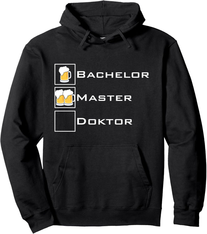 Master Abschluss Checklisten Motiv Pullover Hoodie