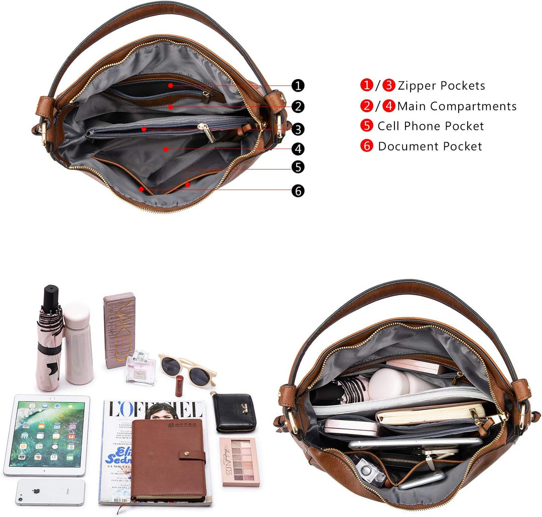 Realer Handtasche Damen Shopper Tasche Tote Leder Umhängetasche Gross Schultertasche Frau Elegant He