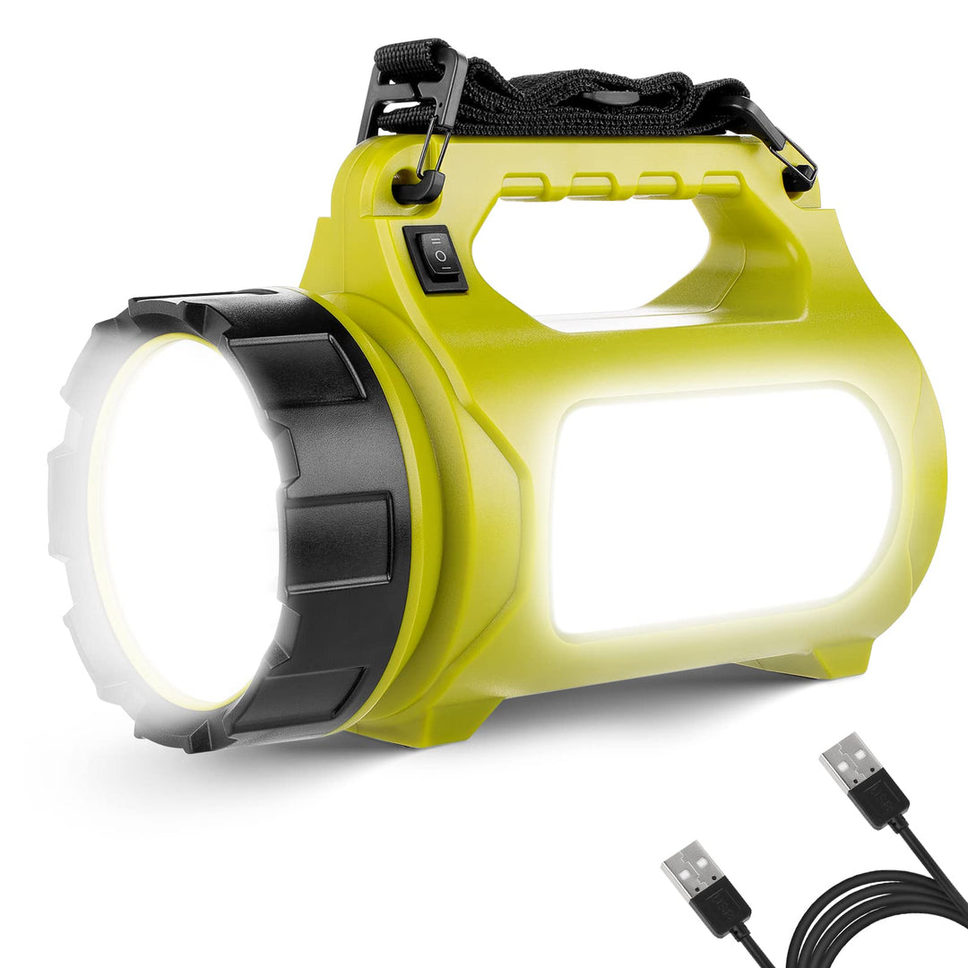 LE LED Handscheinwerfer, Taschenlampe Aufladbar CREE Akku Handlampe &amp; Handstrahler mit Powerbank, 10